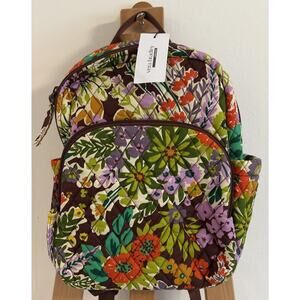 NWT Vera Bradley Essential Small Backpack Evening Garden Print Floral Quilted
